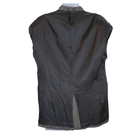 STAFFORD Sport Coat Blazer Mens Size 42S Gray Herringbone Pure Wool Sportcoat - Picture 4 of 7